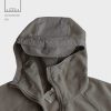 Clothing TEN C | Garment Dyed Zipped Hoodie Pale Taupe