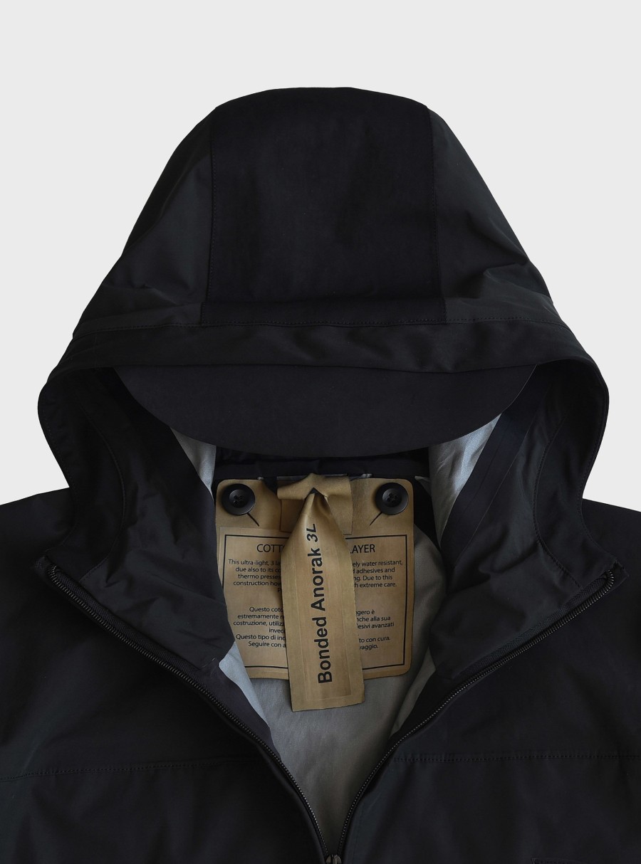 Clothing TEN C | Bonded Anorak 3Layers Black