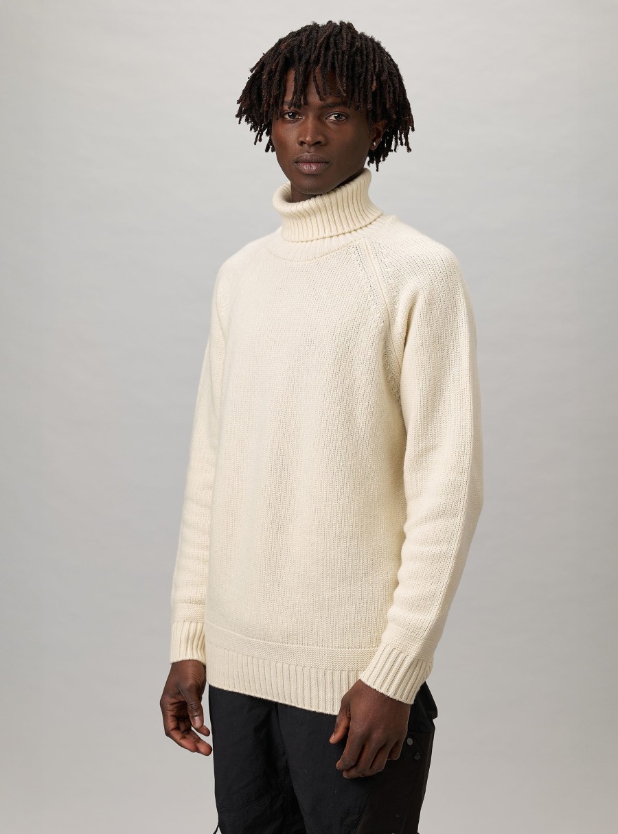 Clothing TEN C | Merino Wool Rollneck Sweater Cream