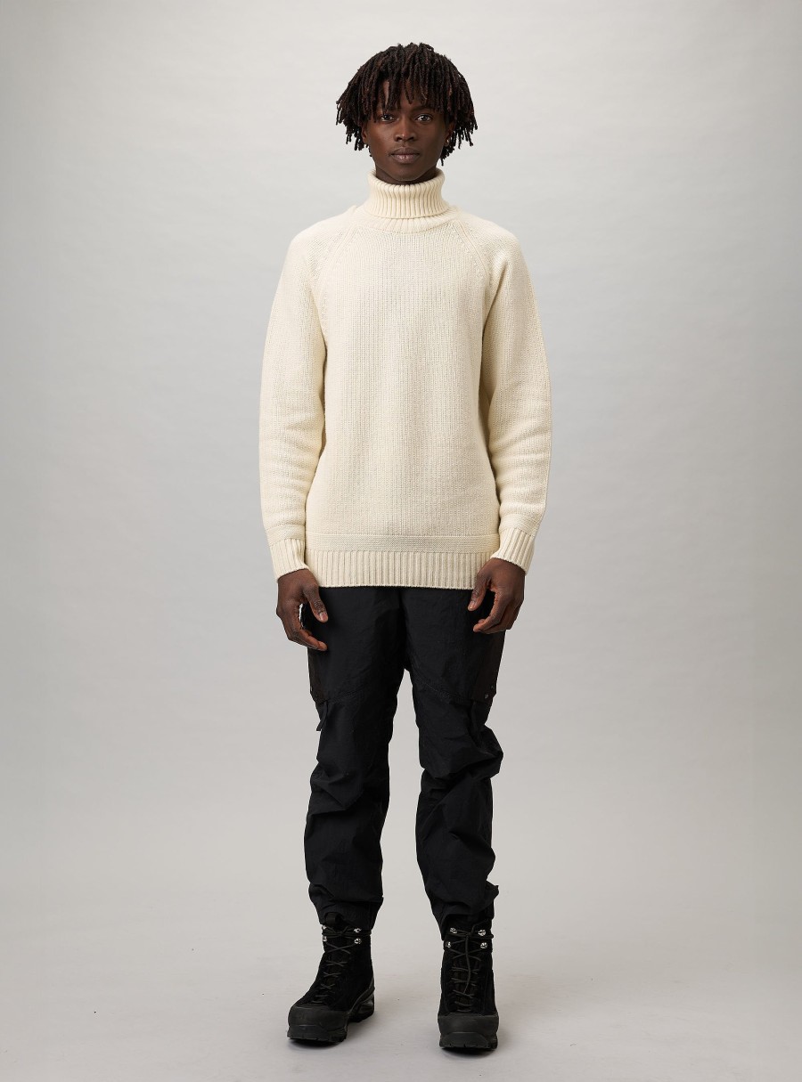 Clothing TEN C | Merino Wool Rollneck Sweater Cream