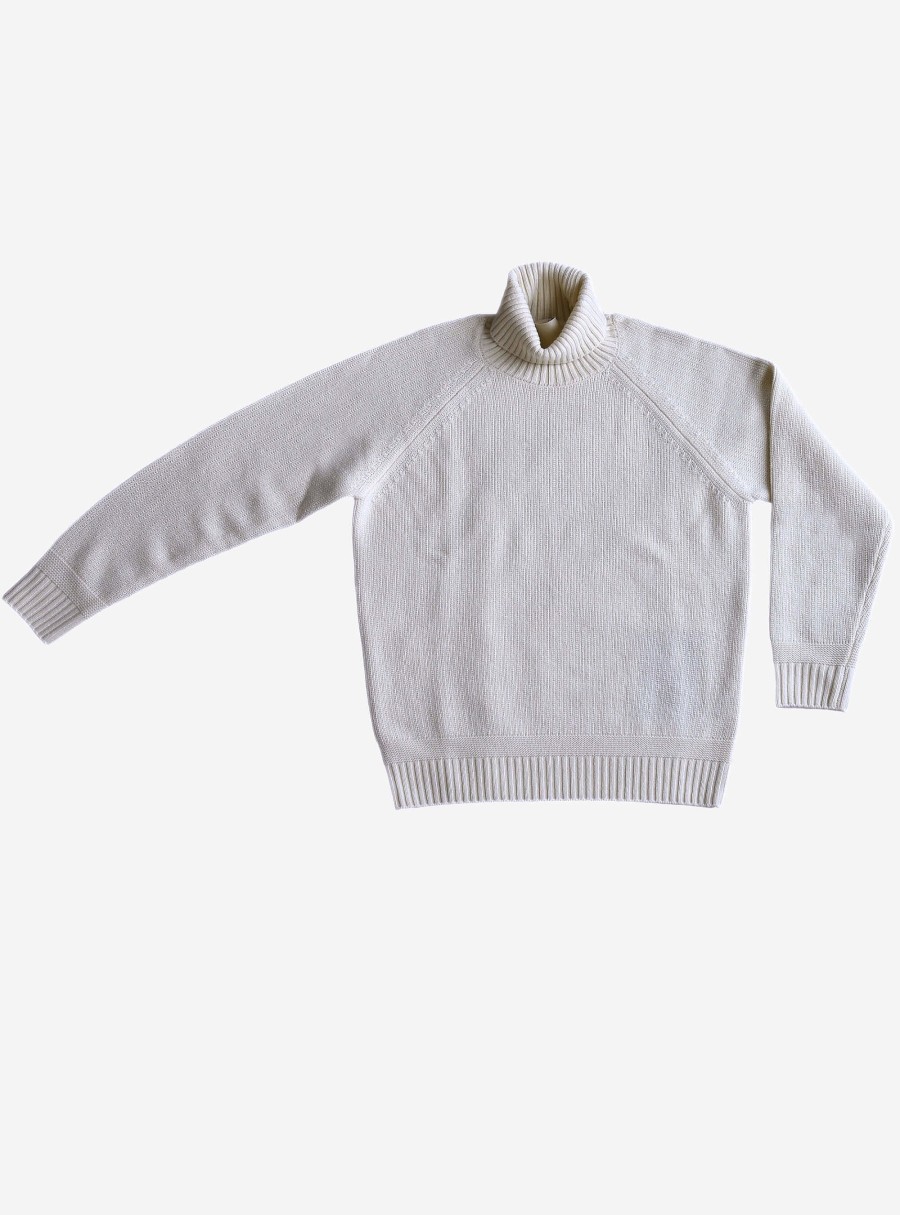 Clothing TEN C | Merino Wool Rollneck Sweater Cream