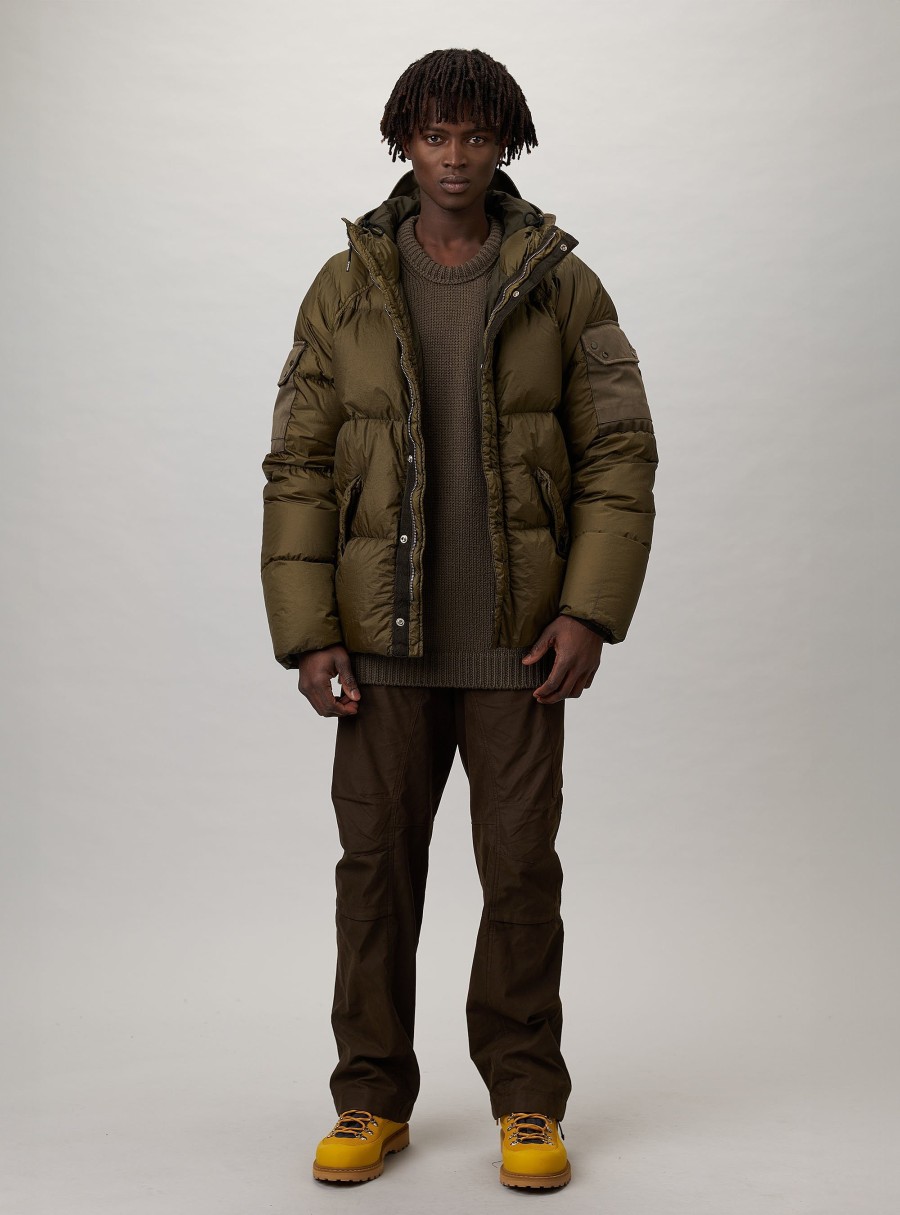 Clothing TEN C | Iced Combo Down Jacket Green Lizard