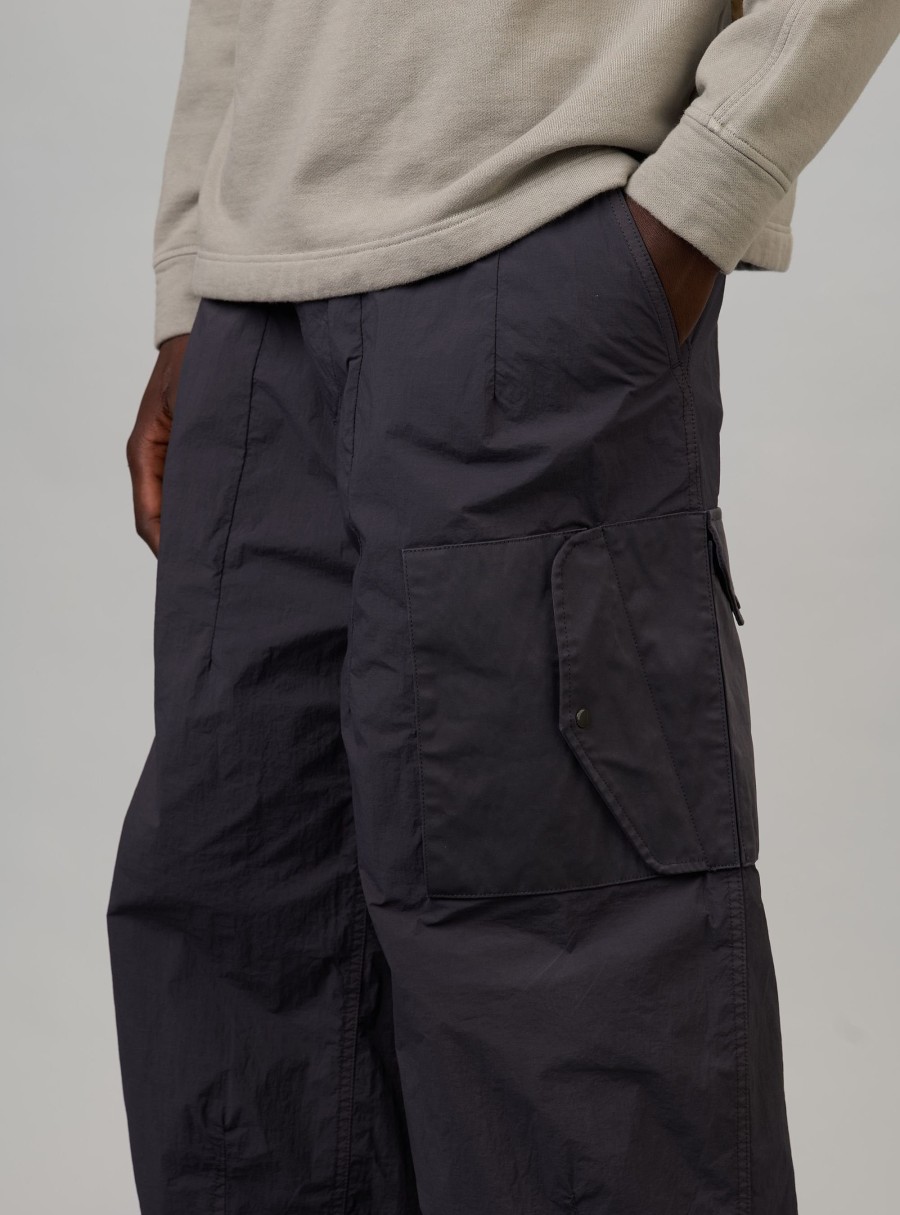 Clothing TEN C | Pocket Nylon Trousers Black