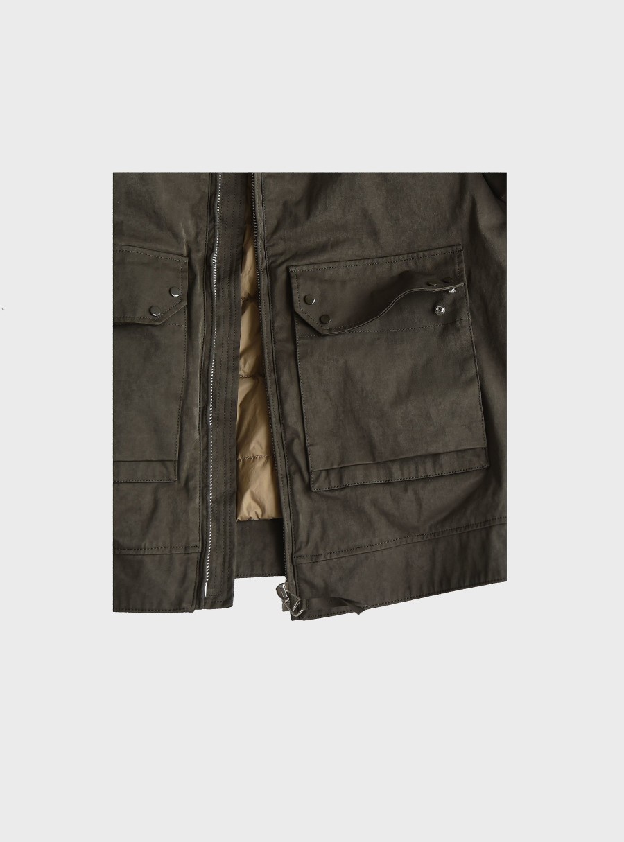 Clothing TEN C | Aviator Jacket Green Lizard