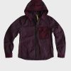 Clothing TEN C | Hodded Zipped Mid Layer Blackberry