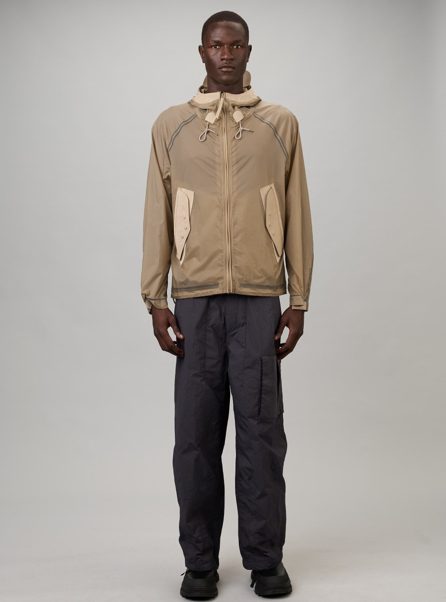 Clothing TEN C | Short Combo Bonded Parka Pale Taupe