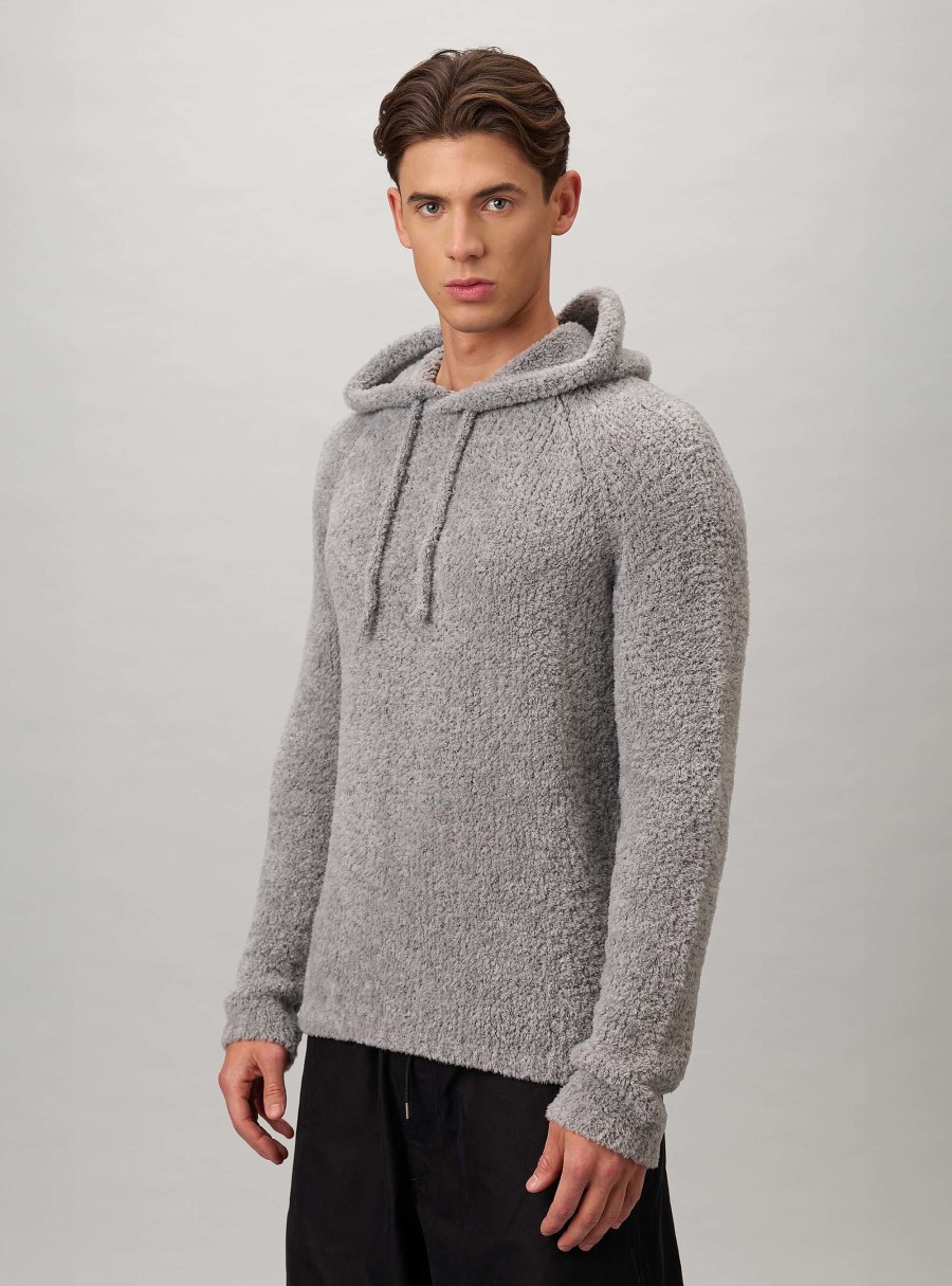 Clothing TEN C | Boucle Wool Knit Misty Grey