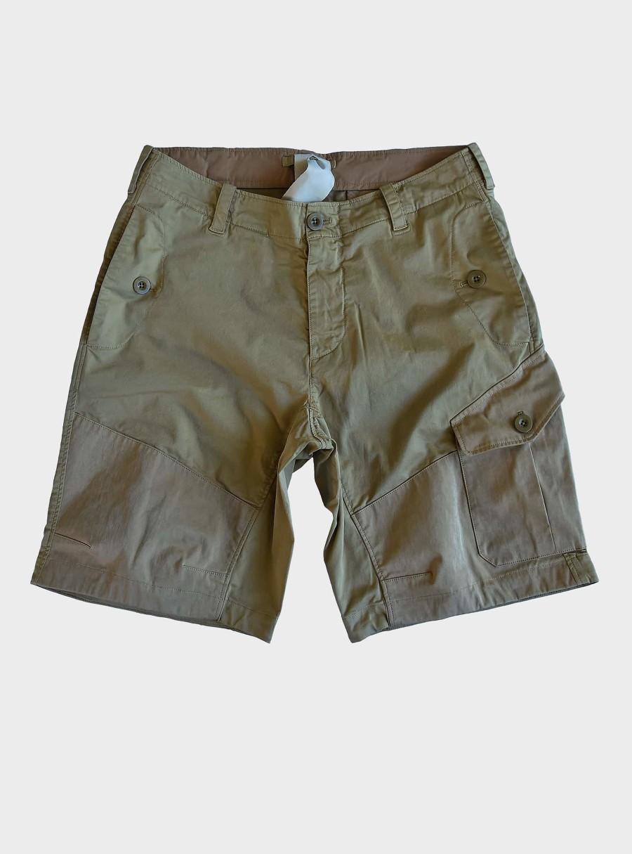 Clothing TEN C | Garment Dyed Cotton Satin Shorts Pale Taupe