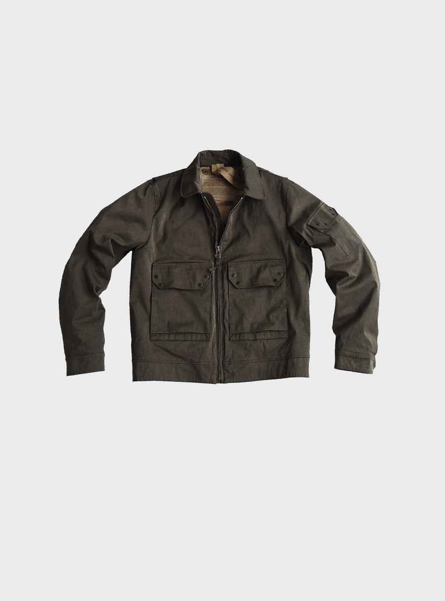 Clothing TEN C | Aviator Jacket Green Lizard