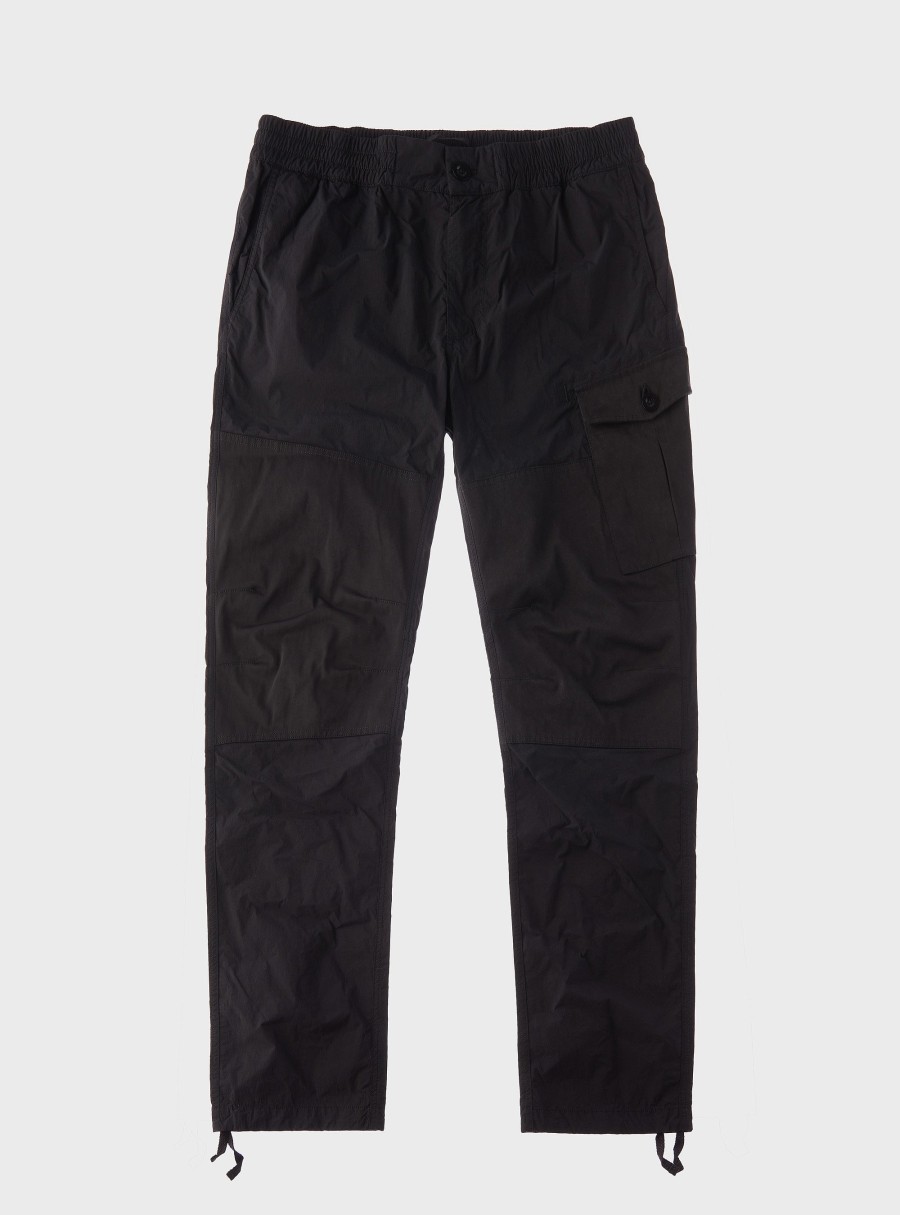 Clothing TEN C | Garment Dyed Nylon Cargo Pants Black