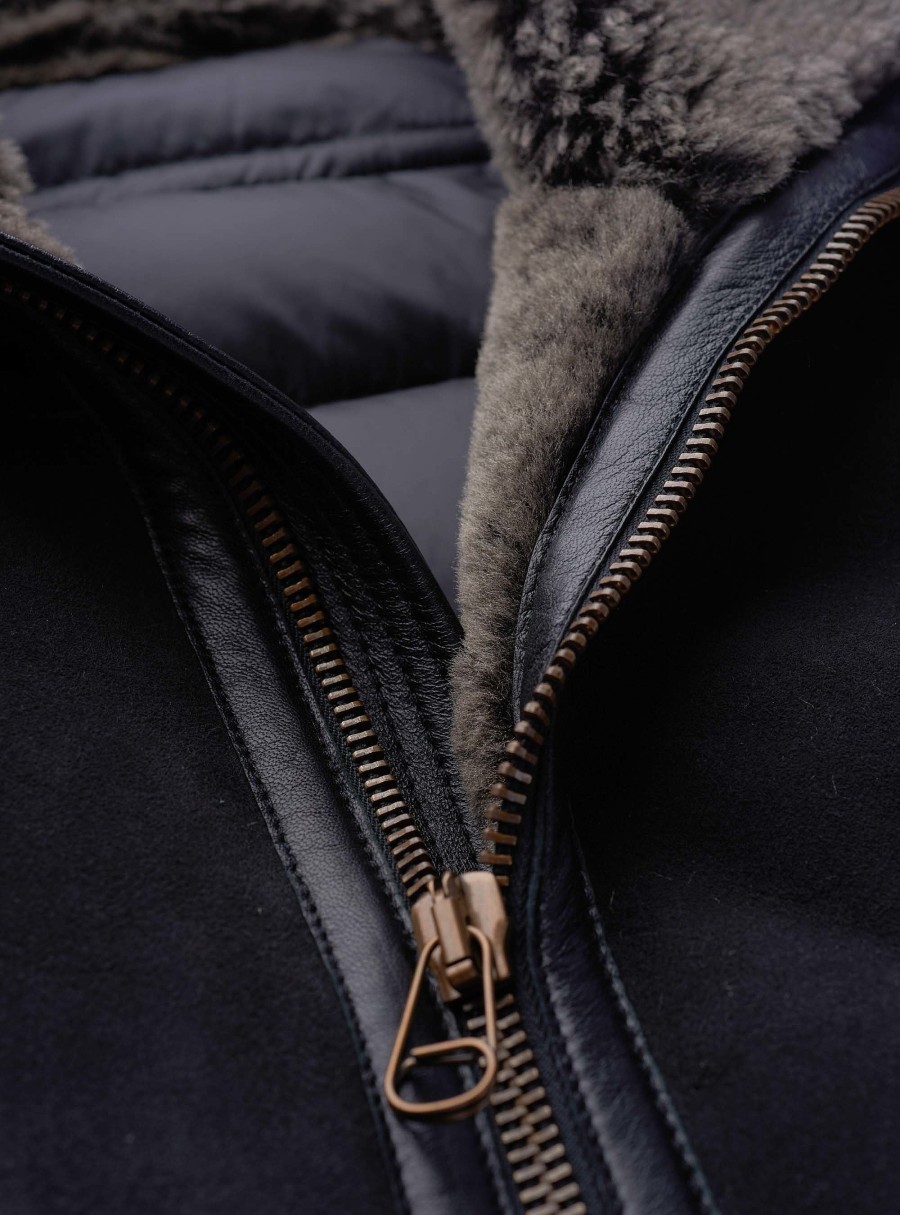 Clothing TEN C | Shearling Liner Grey Soot