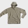 Clothing TEN C | Funnel-Neck Cotton Hoodie Pale Taupe