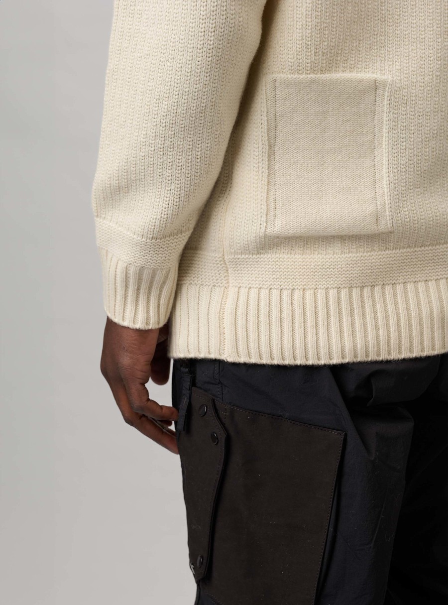 Clothing TEN C | Merino Wool Rollneck Sweater Cream